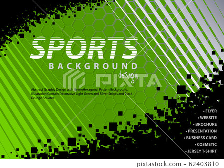 Green-Black Background in Sport Design Style - Stock Illustration  [62403810] - PIXTA