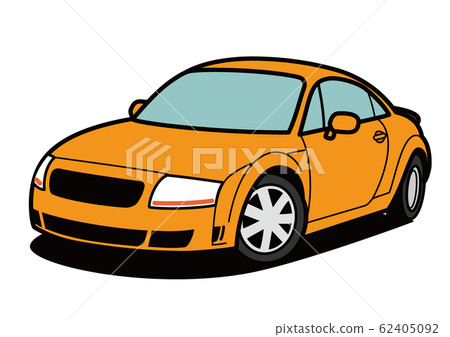 German coupe orange car illustration German coupe orange car illustration 62405092