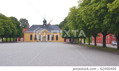 COPENHAGEN, DENMARK - JUL 06th, 2015: The Kastelskirken, the church at the Kastellet, the citadel of Copenhagen COPENHAGEN, DENMARK - JUL 06th, 2015: The Kastelskirken, the church at the Kastellet, the citadel of Copenhagen 62406409