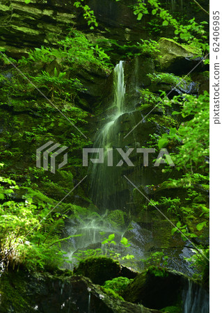 Waterfall and fresh green 10 62406985