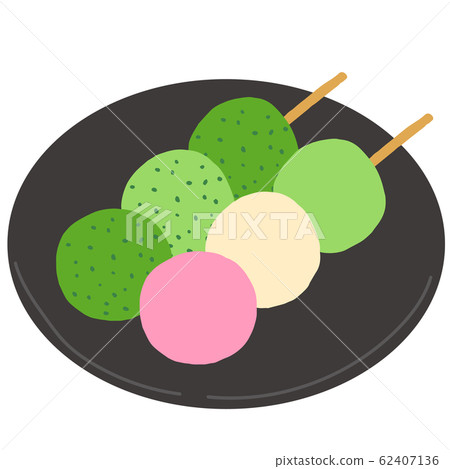 三色餃子和代木餃子日本甜點 62407136