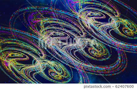 Fancy bright abstract pattern with oval shapes 62407600