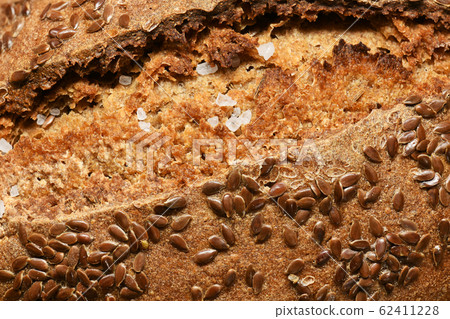 background of bread, seeds and salt 62411228
