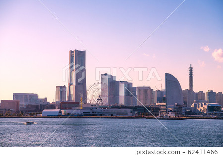 Yokohama cityscape in Japan Viewing the Yokohama Marine Disaster Prevention Base, etc. (fewer patrol boats) = Photo taken on February 5 62411466