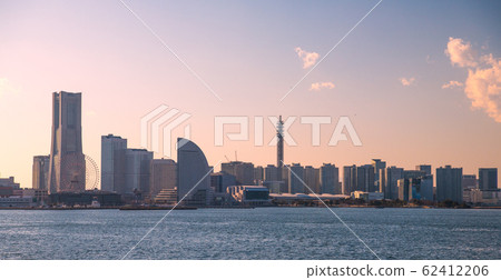 View of Yokohama cityscape in Japan Viewing Yokohama Minato Mirai 21 etc. = Taken on February 5, 2020 62412206