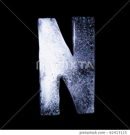 frozen water in the shape of the alphabet isolated frozen water in the shape of the alphabet isolated 62413115