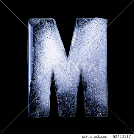 frozen water in the shape of the alphabet isolated frozen water in the shape of the alphabet isolated 62413117