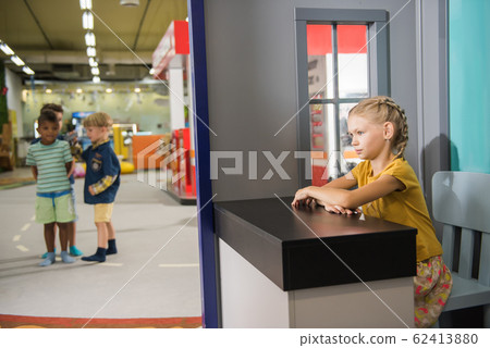 Childrens role game in game center. Childrens role game in game center. 62413880