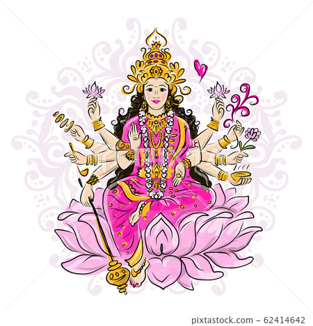 Indian goddess Shakti, sketch for your design 62414642