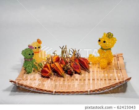 Gardenia fruit and teddy bear 62415043
