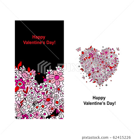 Valentine card with heart shape for your design - Stock Illustration ...