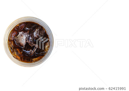 Focus coffee mug with ice isolated on white Focus coffee mug with ice isolated on white 62415991