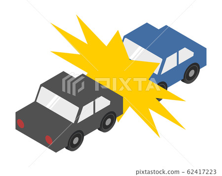 Rear-end collision of car - Stock Illustration [62417223] - PIXTA