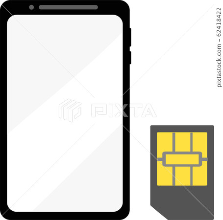 Smartphone and Sim Card Smartphone and Sim Card 62418422