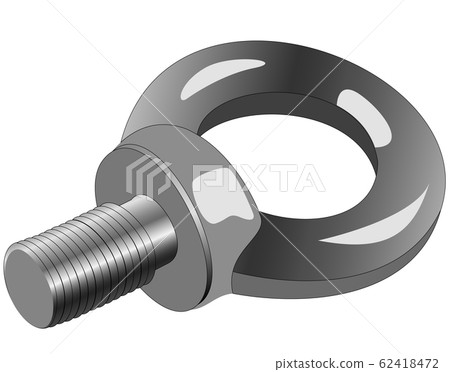 Drawing of a bolt on a white background, vector 62418472