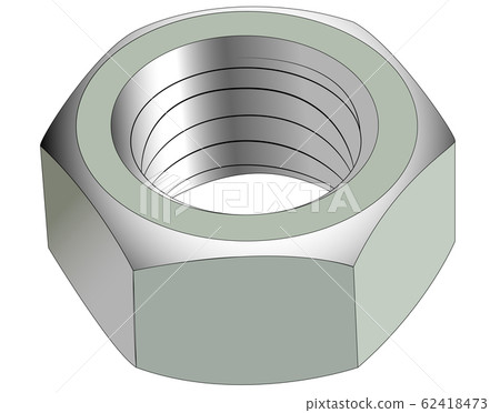 Figure nut on a white background, vector 62418473