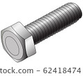 Drawing of a bolt on a white background, vector 62418474