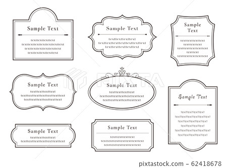 Set of elegant message cards 62418678