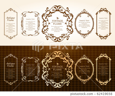 Wedding decoration design material set vintage frame luxury antique Wedding decoration design material set vintage frame luxury antique 62419038