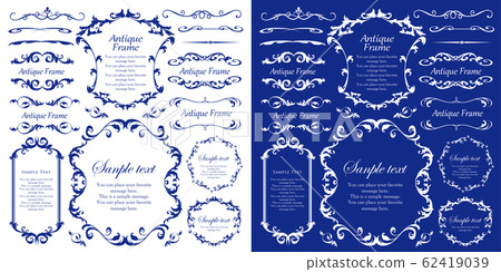 Wedding decoration design material set vintage frame luxury antique Wedding decoration design material set vintage frame luxury antique 62419039