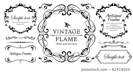 Wedding decoration design material set vintage frame luxury antique 62419054