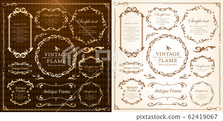 Wedding decoration design material set vintage frame luxury antique 62419067