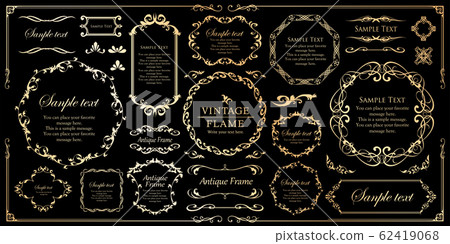 Wedding decoration design material set vintage frame luxury antique 62419068