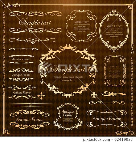 Wedding decoration design material set vintage frame luxury antique 62419083