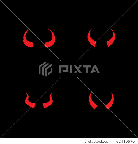 Devil horn Vector icon design illustration 62419670