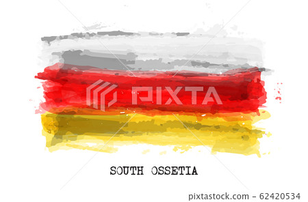 Realistic watercolor painting flag of South 62420534