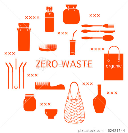 Eco friendly lifestyle Zero waste Reusable product 62421544