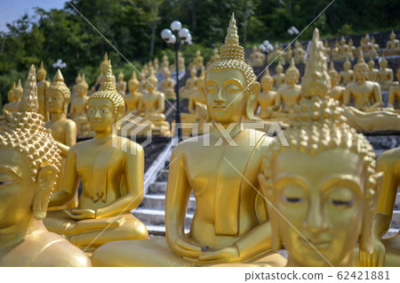 The Group of golden Buddha statues of Phu Salao 62421881