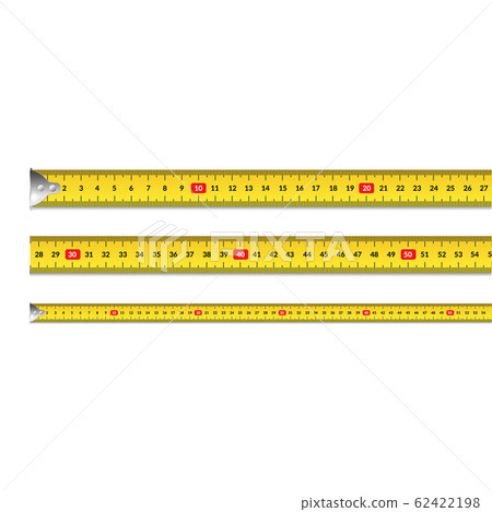 Measuring tape in centimeters and inches set Vector Image