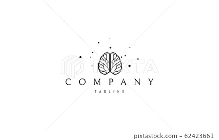 Vector logo on which an abstract image of the brain in the form of a tree. 62423661