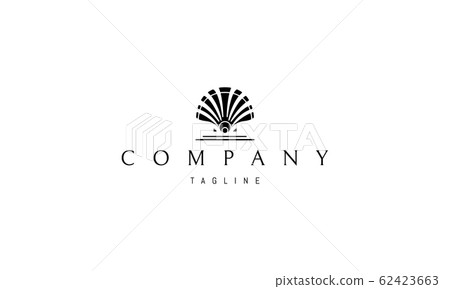 Vector logo on which an abstract image of a beautiful shell. 62423663