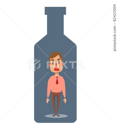 Alcoholism. Conceptual illustration for alcoholism. 62425004
