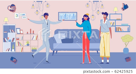 Housing Purchase and Rental Deal Conclusion Scene. Housing Purchase and Rental Deal Conclusion Scene. 62425925