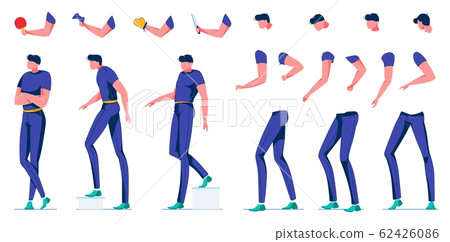 Man Doing Different Activities, Creation Kit. 62426086