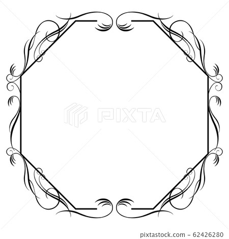 巴洛克式的裝飾品，裝飾線，裝飾盒，背景|矢量數據，八邊形 62426280