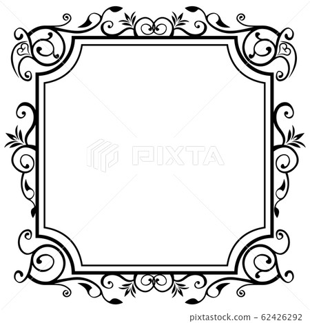 Baroque ornaments, decorative lines, decorative boxes, backgrounds | Vector data, squares 62426292