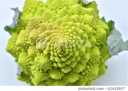 Romanesco (vegetables). Ingredients, unheated. It is a kind of cauliflower. Romanesco (vegetables). Ingredients, unheated. It is a kind of cauliflower. 62428957