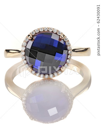 Sapphire and diamond halo fine jewelry 62430091