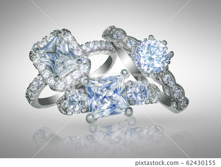 Group of Diamond wedding engagement RIngs 62430155