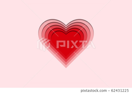 Red heart paper cut shapes Red heart paper cut shapes 62431225
