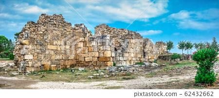 Walls of the Hierapolis ancient city in Pamukkale, 62432662