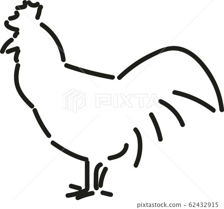 Line art icon line chicken Line art icon line chicken 62432915