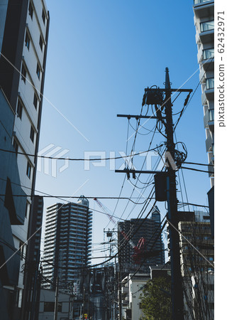 Town where apartment construction progresses {a-2} mat finish 62432971