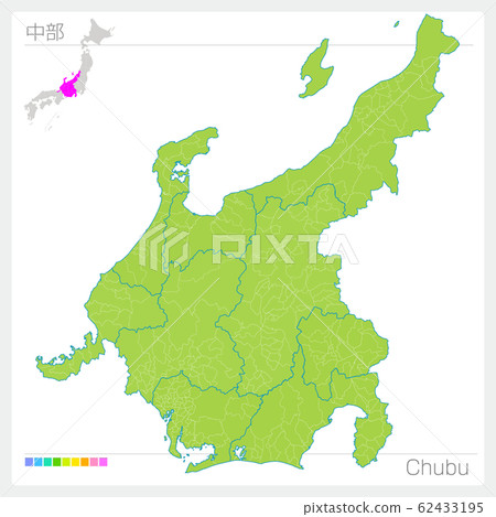 中部地圖，中部（綠色） 62433195