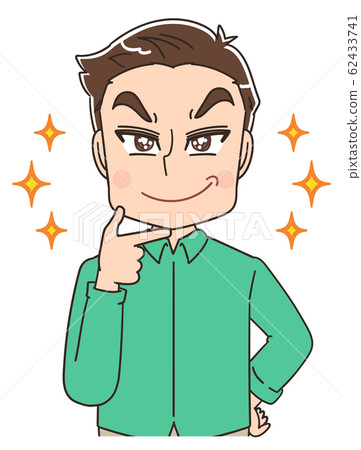 插图素材: 男父亲叔叔漫画动漫插图便衣休闲