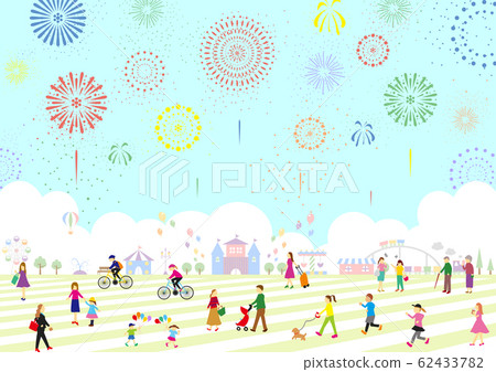 Fireworks theme park people 62433782